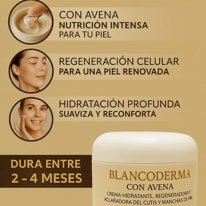 CREMA BLANQUEADORA FACIAL DE AVENA